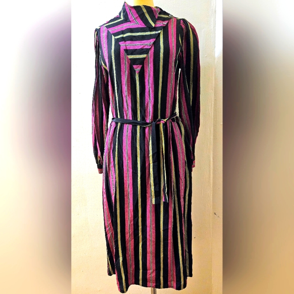 JACK MULQUEEN VINTAGE SILK  DRESS SIZE 8